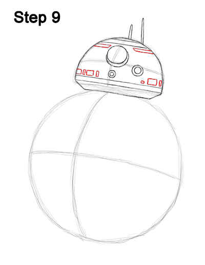 Draw BB-8 Force Awakens 9