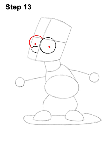 How to Draw Bart Simpson Full Body Skateboard Skater Skating 13