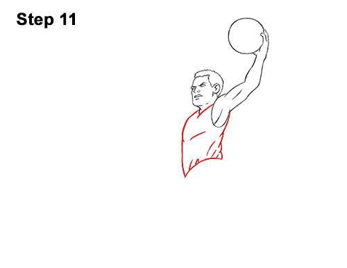 How to a Draw Cartoon Basketball Player Dunking 11