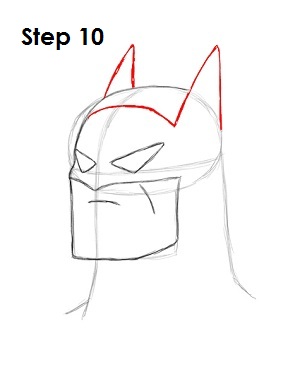 How to Draw Batman Step 10