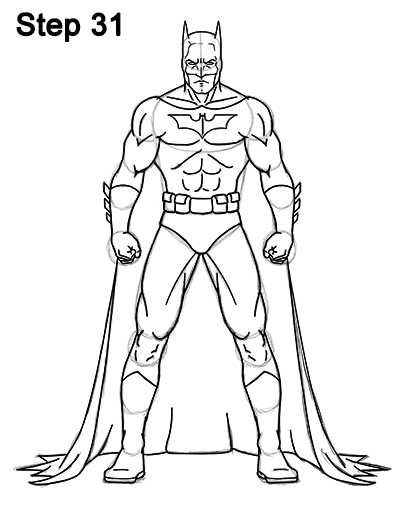 Draw Batman Full Body 31