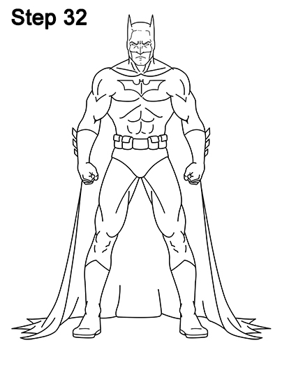 Draw Batman Full Body 32