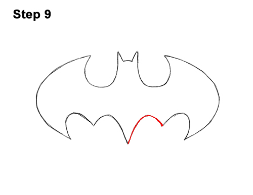 How to Draw the Batman Logo Symbol Icon Emblem 90s 9