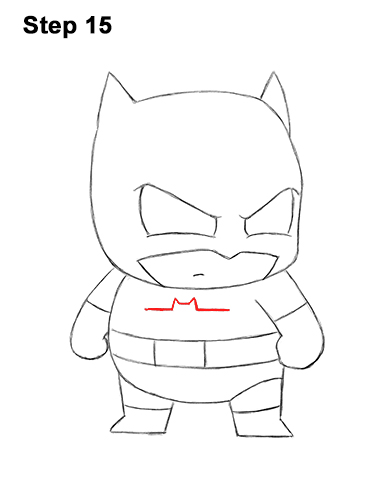 Draw Mini Chibi Little Batman 15