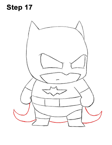 Draw Mini Chibi Little Batman 17