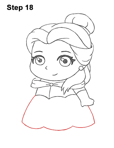 Draw Mini Chibi Cute Little Belle Beauty 18