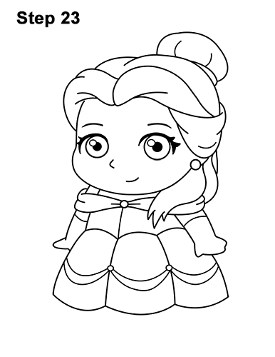 Draw Mini Chibi Cute Little Belle Beauty 23