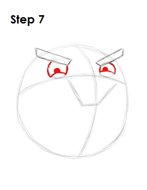 Draw Black Angry Bird Step 7