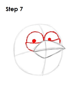 Draw Blue Angry Bird Step 7