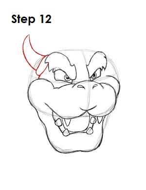 How to Draw Bowser Step 12