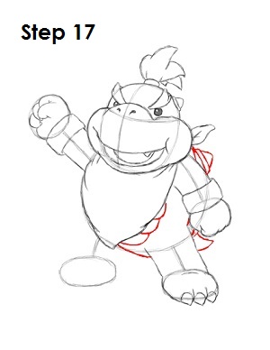 How to Draw Bowser Jr. Step 17