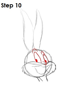 Draw Bugs Bunny Step 10
