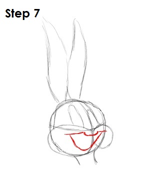 Draw Bugs Bunny Step 7