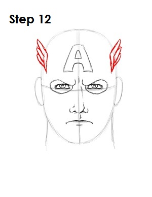 Draw Captain America Step 12