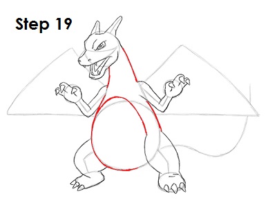 Draw Charizard Pokemon 19