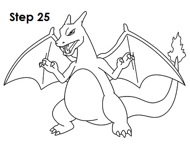 Draw Charizard Pokemon 25