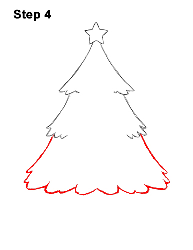 How to Draw Cartoon Christmas Tree with Presents 4