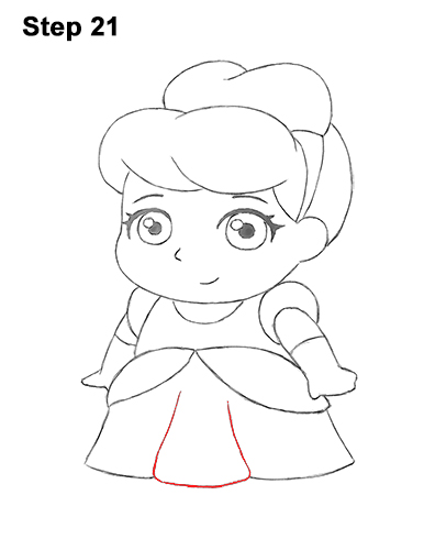 Draw Mini Chibi Little Cinderella 21