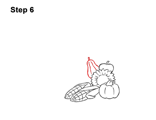 How to Draw Cartoon Cornucopia Thanksgiving 6