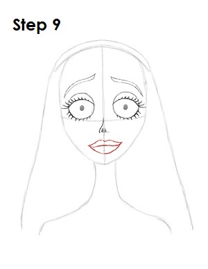 How to Draw Corpse Bride Step 9