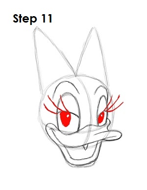  Draw Daisy Duck Step 11