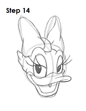  Draw Daisy Duck Step 14