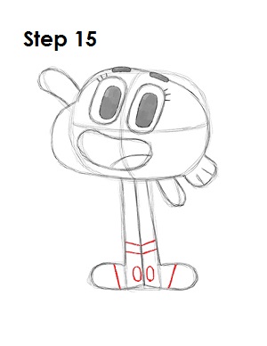 How to Draw Darwin Watterson Step 15