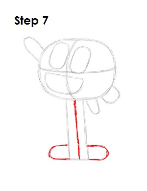 How to Draw Darwin Watterson Step 7