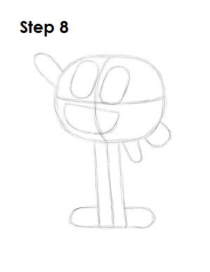 How to Draw Darwin Watterson Step 8