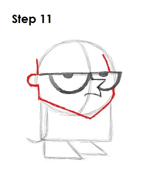 How to Draw Dexter Step 11