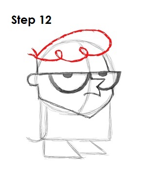 How to Draw Dexter Step 12