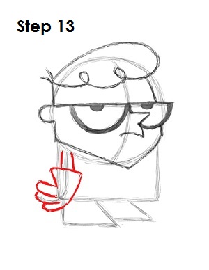 How to Draw Dexter Step 13