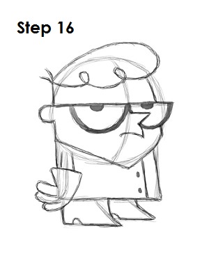 How to Draw Dexter Step 16