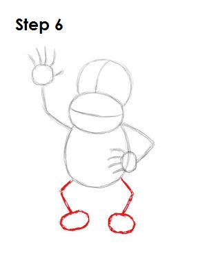 How to Draw Diddy Kong Step 6