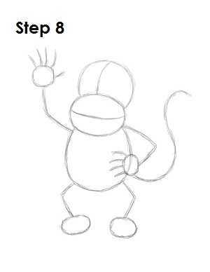 How to Draw Diddy Kong Step 8