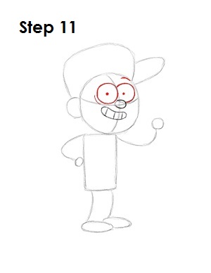 Draw Dipper Pines Step 11