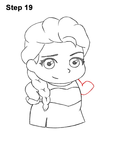 Draw Mini Chibi Cute Little Elsa Frozen 19