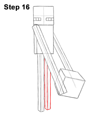 Draw Minecraft Enderman 16