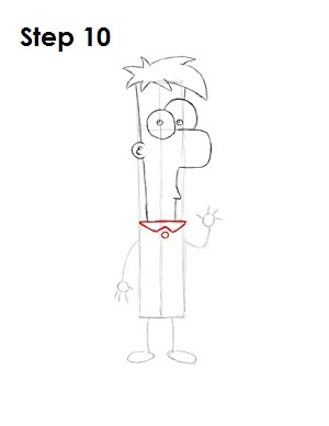 Draw Ferb Step 10