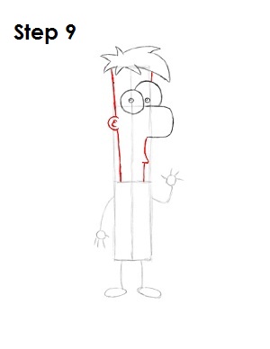 Draw Ferb Step 9