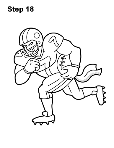 How to Draw Cartoon Football Player 18