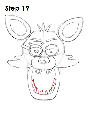 Draw Foxy Five Nights at Freddy's 19