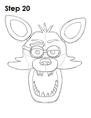 Draw Foxy Five Nights at Freddy's 20