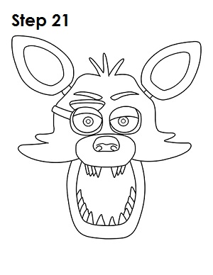 Draw Foxy Five Nights at Freddy's 21