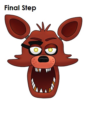 Draw Foxy Five Nights at Freddy's