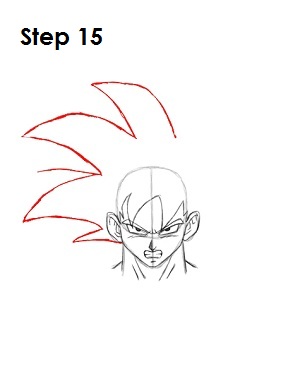 How to Draw Goku Step 15