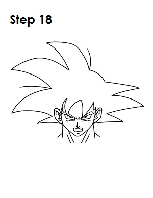 How to Draw Goku Step 18