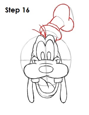 Draw Goofy Step 16