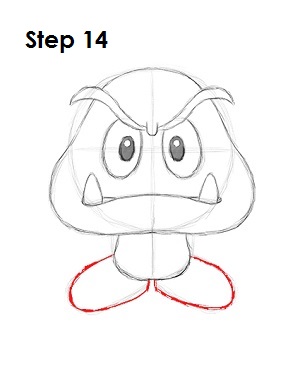 How to Draw Goomba Step 14