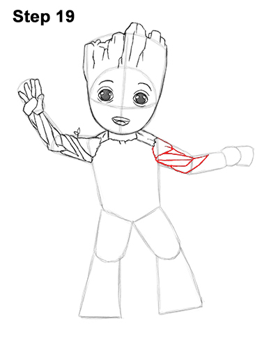 How to Draw Baby Groot Full Body Guardians of the Galaxy 19